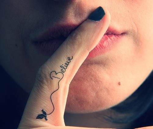 Finger Tattoo Words